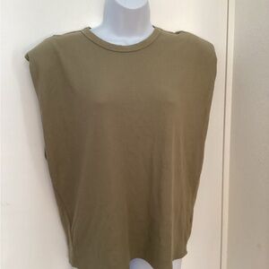 Olive Green Sleeveless Women's Top